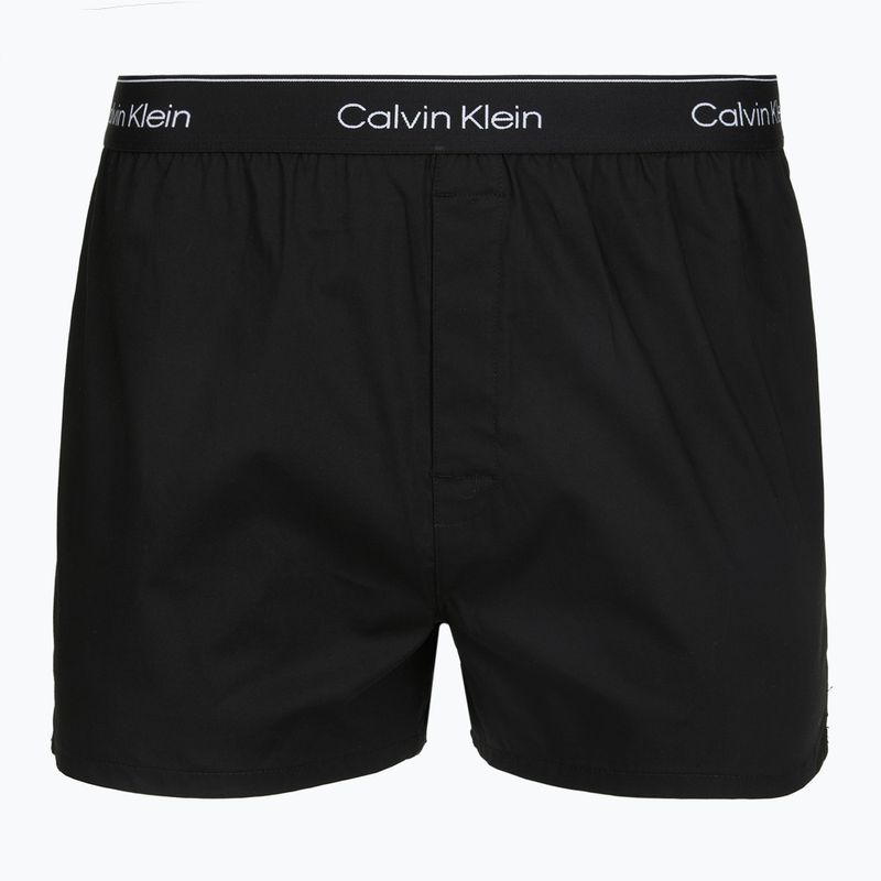 Men's boxers Calvin Klein LV00NB4727 Boxer Slim black/prep emblem goji berry/grisai 6