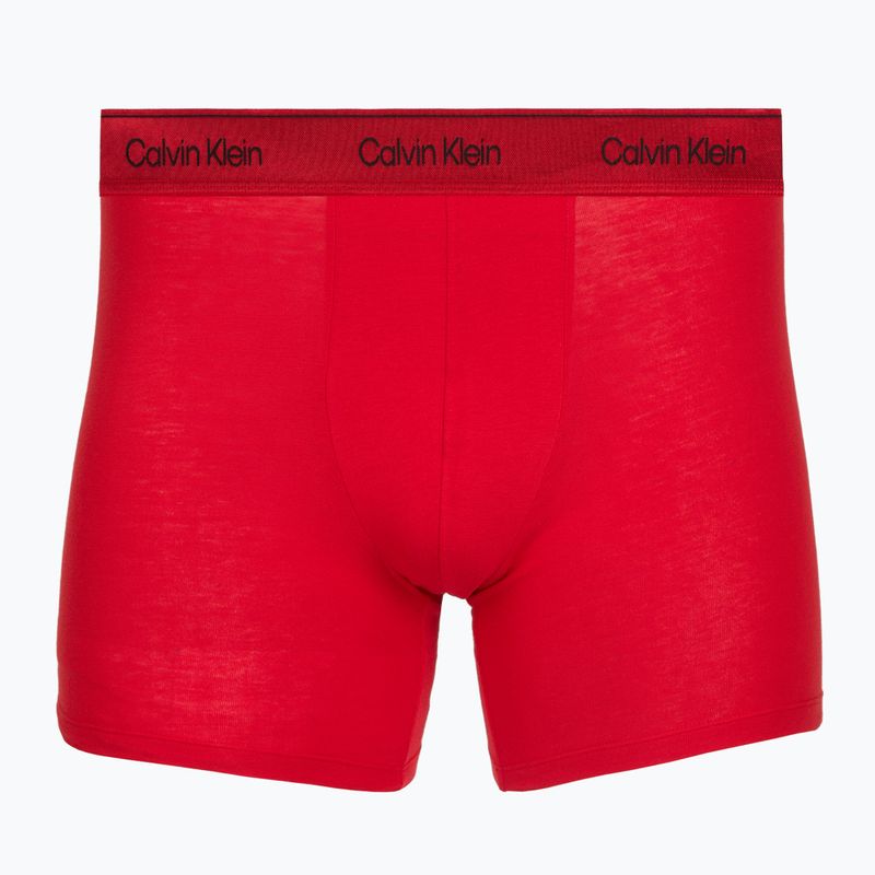 Men's boxers Calvin Klein LV00NB4576 Boxer Brief black/goji berry/black 2