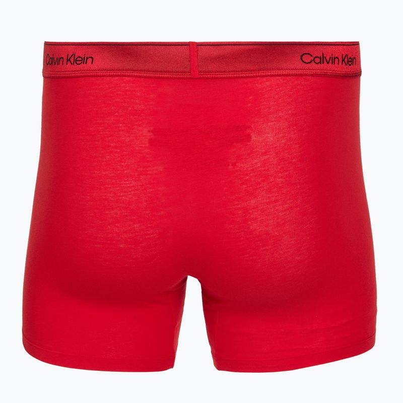Men's boxers Calvin Klein LV00NB4576 Boxer Brief black/goji berry/black 4