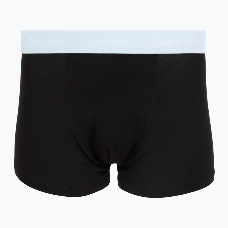 Men's boxers Calvin Klein LV00NB4286 Relaxed Fit Trunk black bodies w/ poseidon blue/plein 2