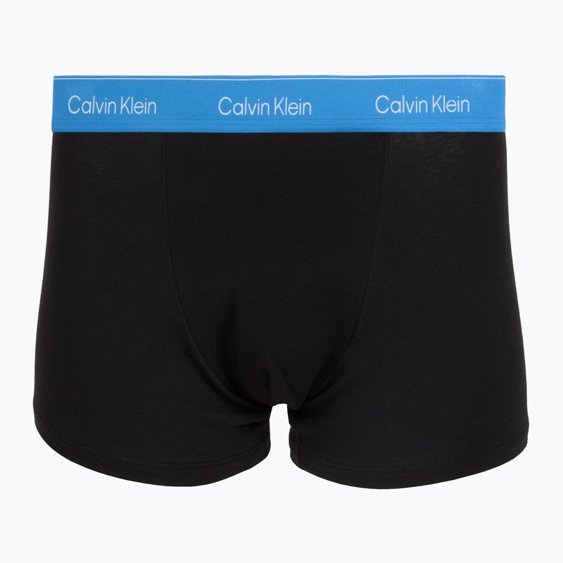 Men's boxers Calvin Klein LV00NB4286 Relaxed Fit Trunk black bodies w/ poseidon blue/plein 3