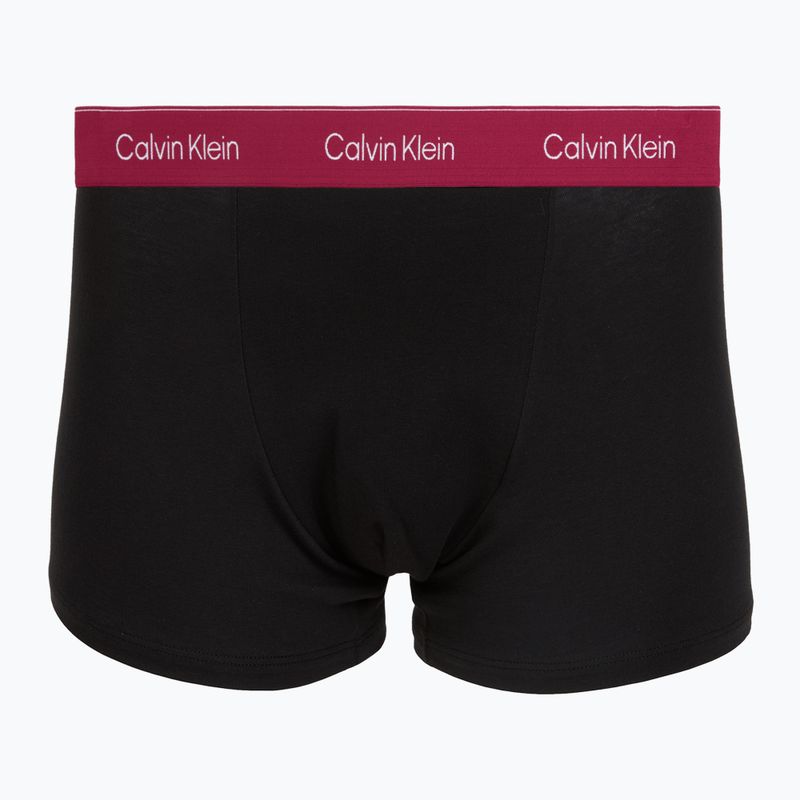 Men's boxers Calvin Klein LV00NB4286 Relaxed Fit Trunk black bodies w/ poseidon blue/plein 4