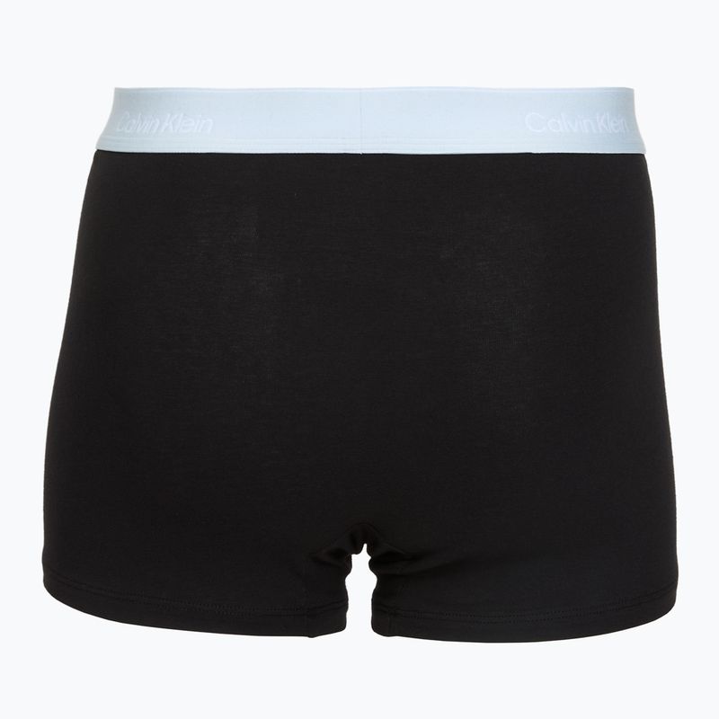 Men's boxers Calvin Klein LV00NB4286 Relaxed Fit Trunk black bodies w/ poseidon blue/plein 5