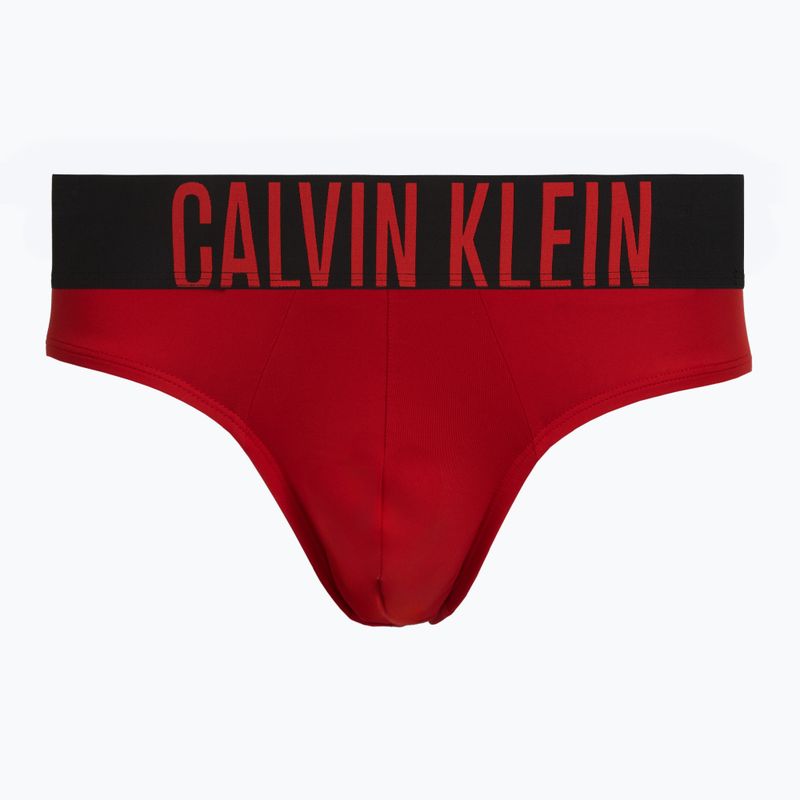 Men's briefs Calvin Klein 000NB3610A Hip Brief black/goji berry/aqua blue 3