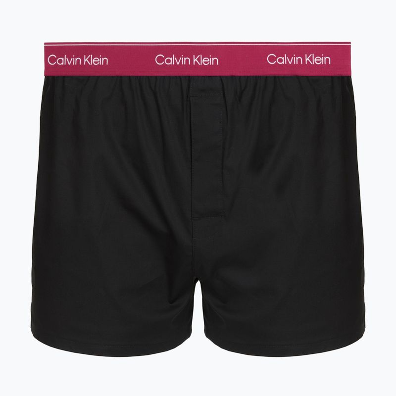 Men's boxers Calvin Klein LV00NB4267 Boxer Slim black bodies w/ poseidon blue/plein 4