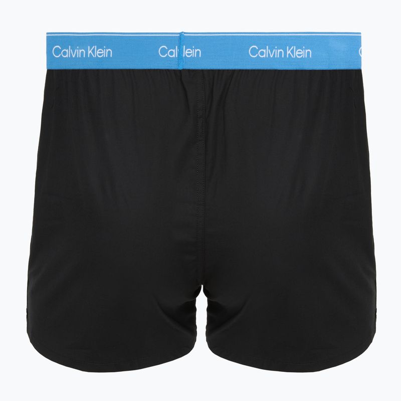 Men's boxers Calvin Klein LV00NB4267 Boxer Slim black bodies w/ poseidon blue/plein 5