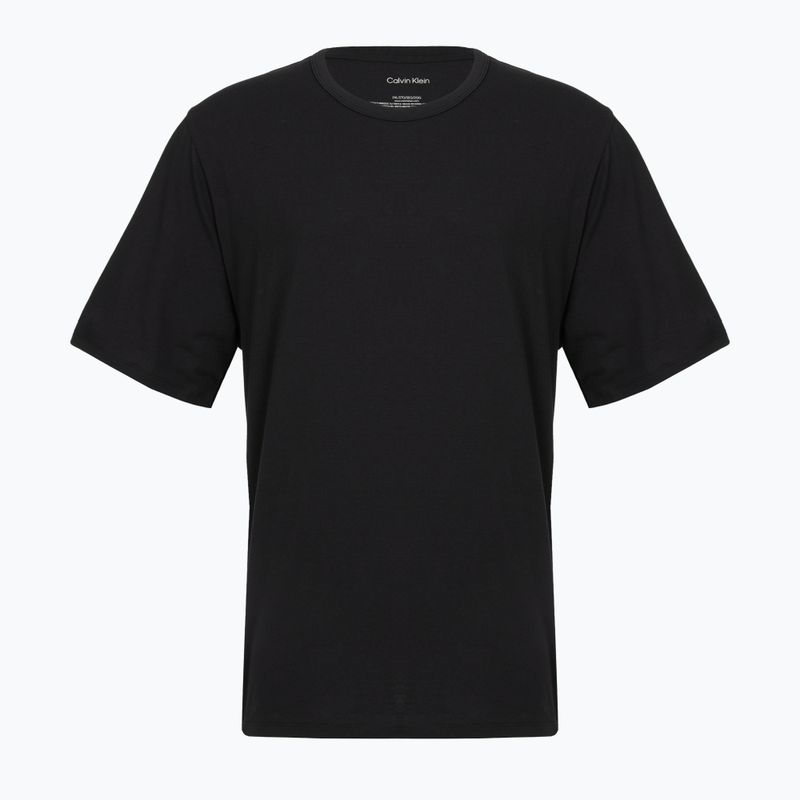 Men's T-shirt Calvin Klein LV00NB4185 Crew Neck black w/ white emb/white w/ black e 4