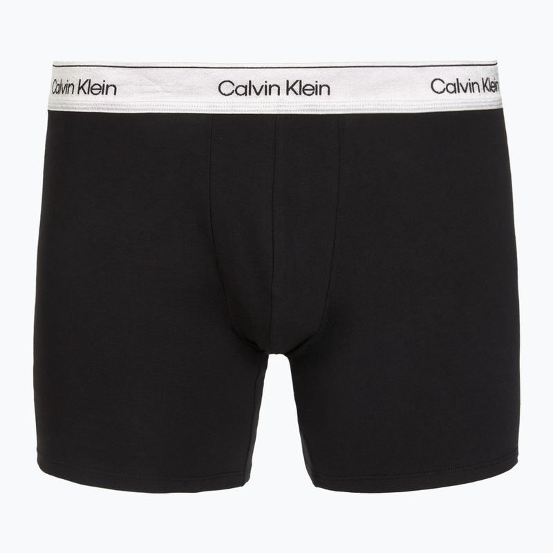 Men's boxers Calvin Klein LV00NB4731 Boxer Brief black w/ silver haze wbs 2
