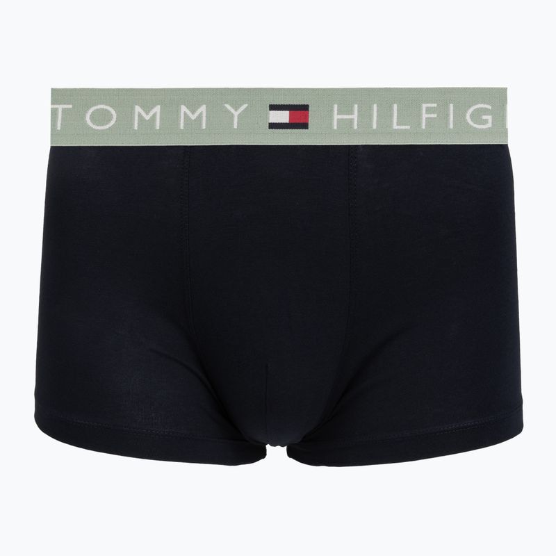 Men's boxers Tommy Hilfiger Trunk WB 3 pack nb//saf canvas/mnty grey/deep spru 4