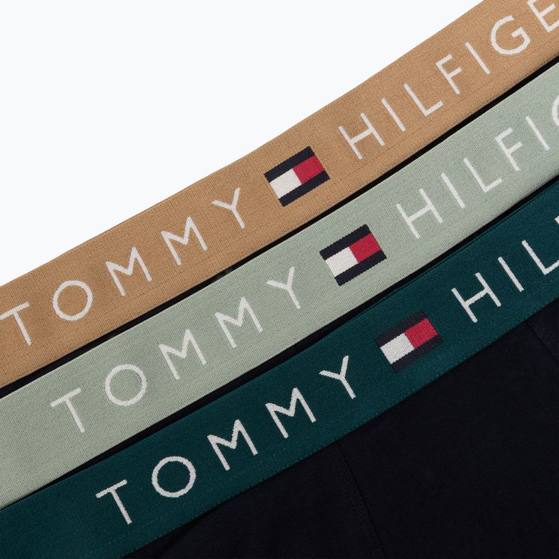 Men's boxers Tommy Hilfiger Trunk WB 3 pack nb//saf canvas/mnty grey/deep spru 6