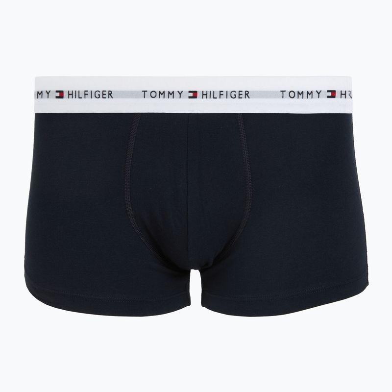 Men's boxers Tommy Hilfiger Trunk WB 3 pack nb//white/orna green/utility olive 2