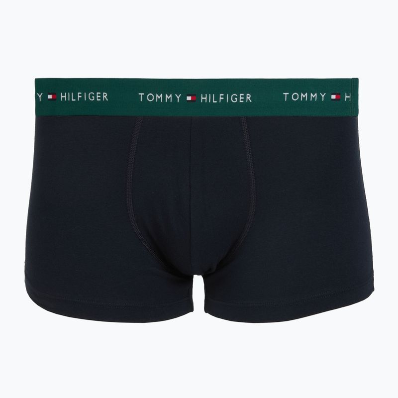 Men's boxers Tommy Hilfiger Trunk WB 3 pack nb//white/orna green/utility olive 3