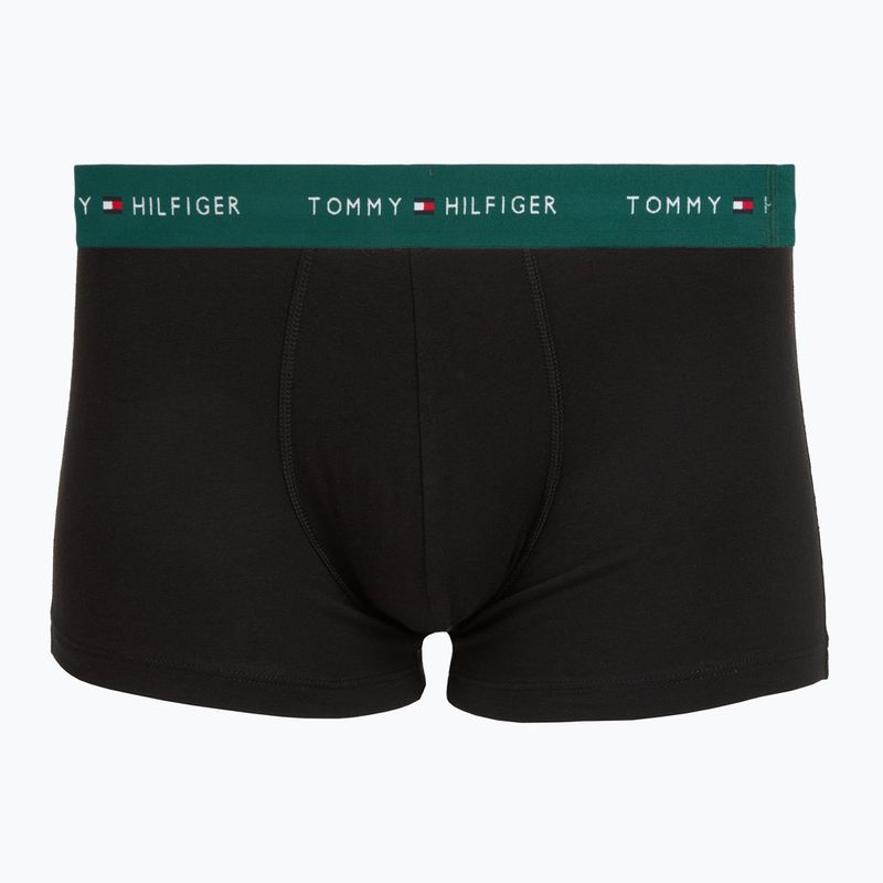 Men's boxers Tommy Hilfiger Trunk WB 3 pack nb//opu blu/orna green/ivory silk 4