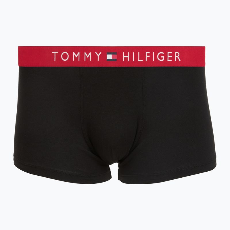 Men's boxers Tommy Hilfiger Trunk WB 3 pack medium red/rasp juice/burgundy 2