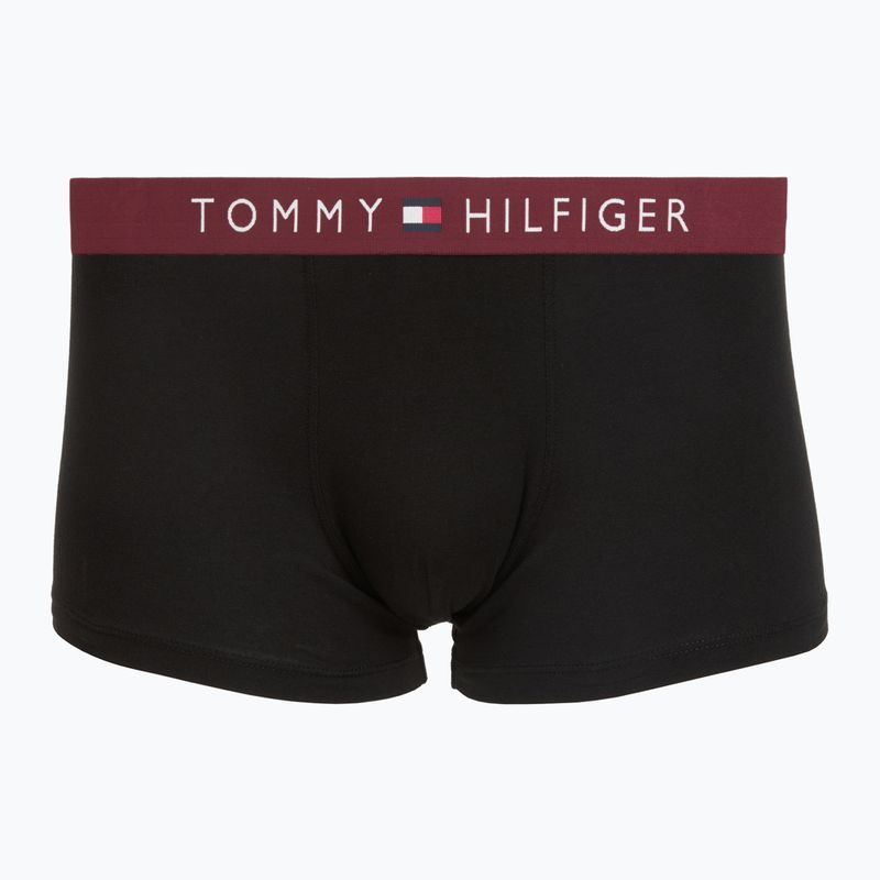 Men's boxers Tommy Hilfiger Trunk WB 3 pack medium red/rasp juice/burgundy 4
