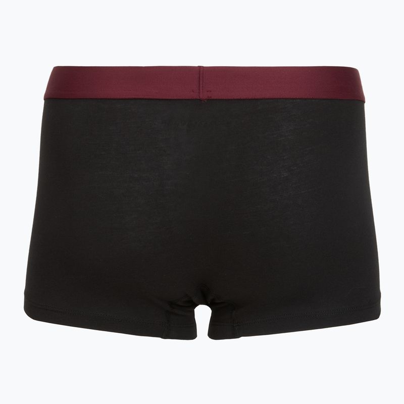 Men's boxers Tommy Hilfiger Trunk WB 3 pack medium red/rasp juice/burgundy 5