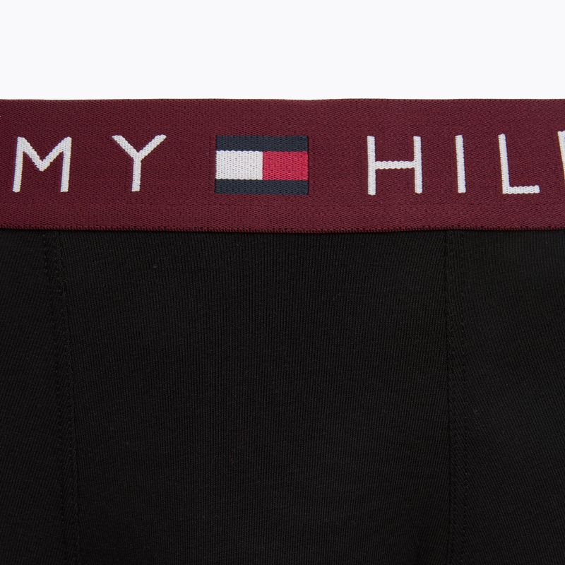 Men's boxers Tommy Hilfiger Trunk WB 3 pack medium red/rasp juice/burgundy 6