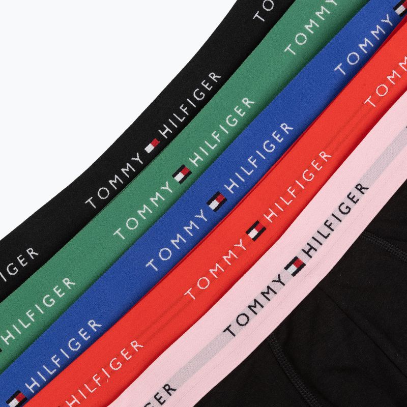 Men's boxers Tommy Hilfiger Trunk WB 5 pack black/fr red/bon pk/als green/no blue 8