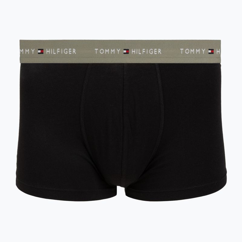 Men's boxers Tommy Hilfiger Trunk WB 3 pack utility sage/black/bonita pink 3