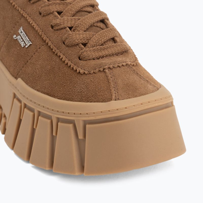 Women's shoes Tommy Jeans Platform Sneaker Suede warm khaki 7