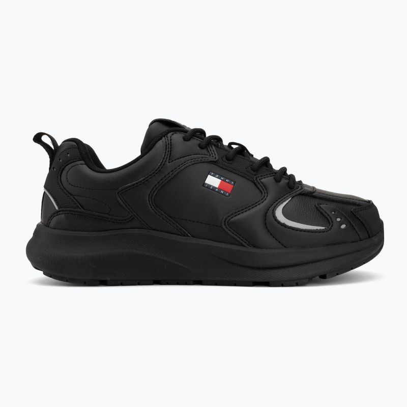 Men's shoes Tommy Jeans Runn Leather triple black 2