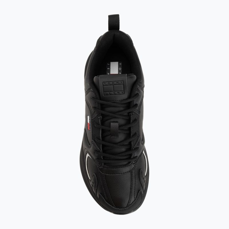 Men's shoes Tommy Jeans Runn Leather triple black 5