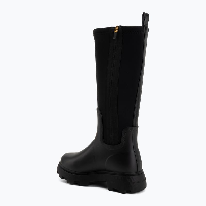 Women's wellington boots Tommy Hilfiger Stamp Warm Knee black 3