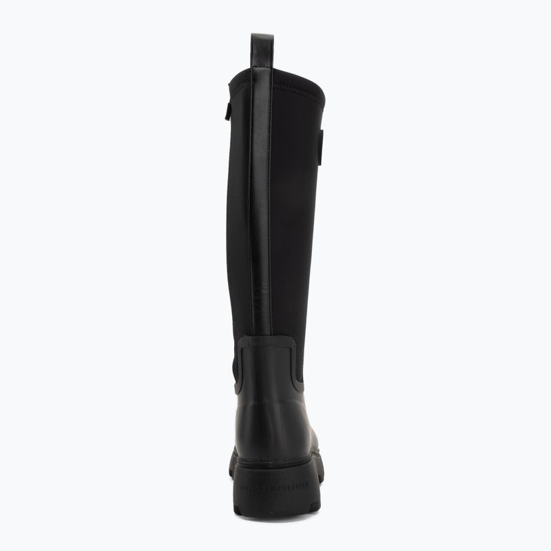 Women's wellington boots Tommy Hilfiger Stamp Warm Knee black 6