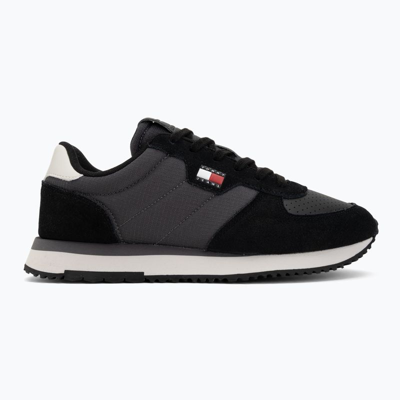 Men's shoes Tommy Jeans Runner Flag Mix washed black/stratus grey 2