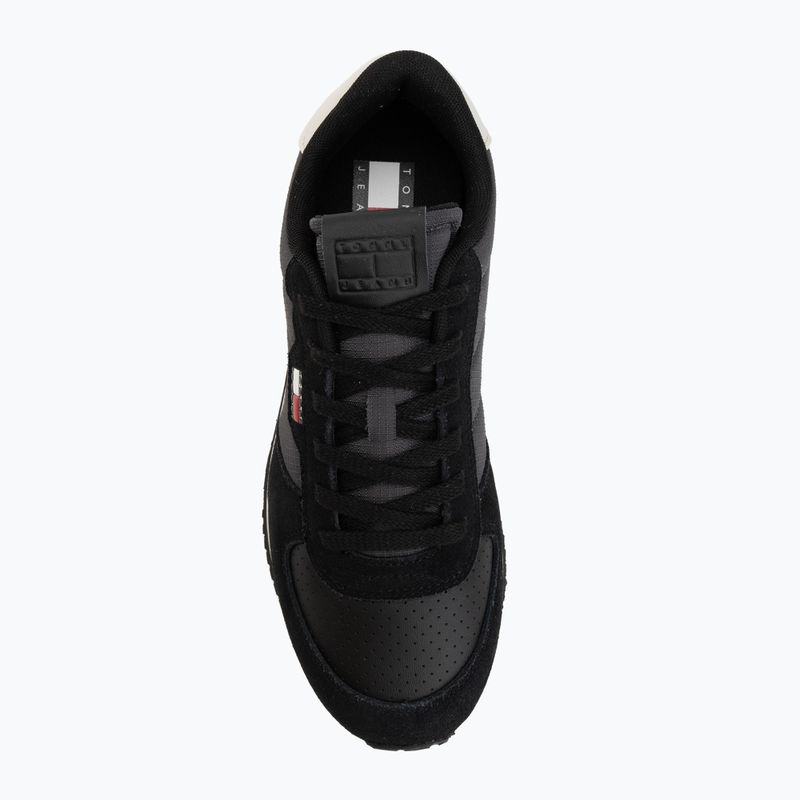 Men's shoes Tommy Jeans Runner Flag Mix washed black/stratus grey 5