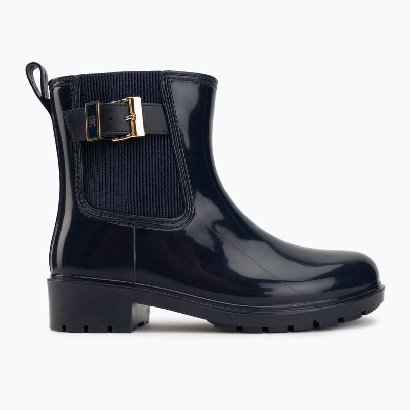 Women's wellington boots Tommy Hilfiger Buckle Glossy Ankle space blue 2
