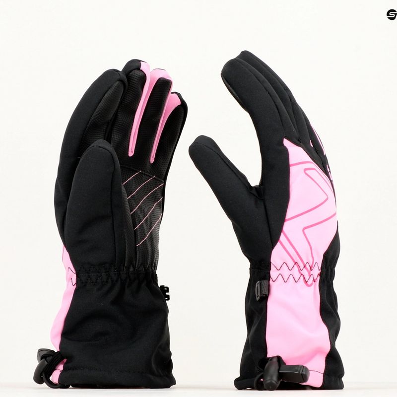 ZIENER Laval AS AW vblack fuchsia pink children's ski glove 3