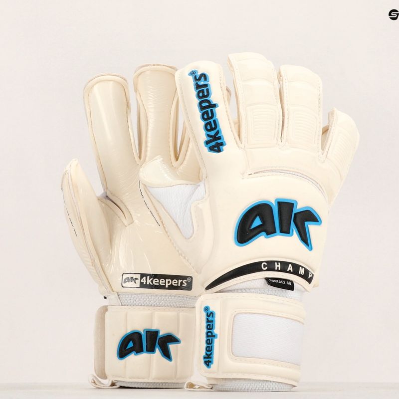 4Keepers Champ AQ Contact VI goalkeeper gloves white 12