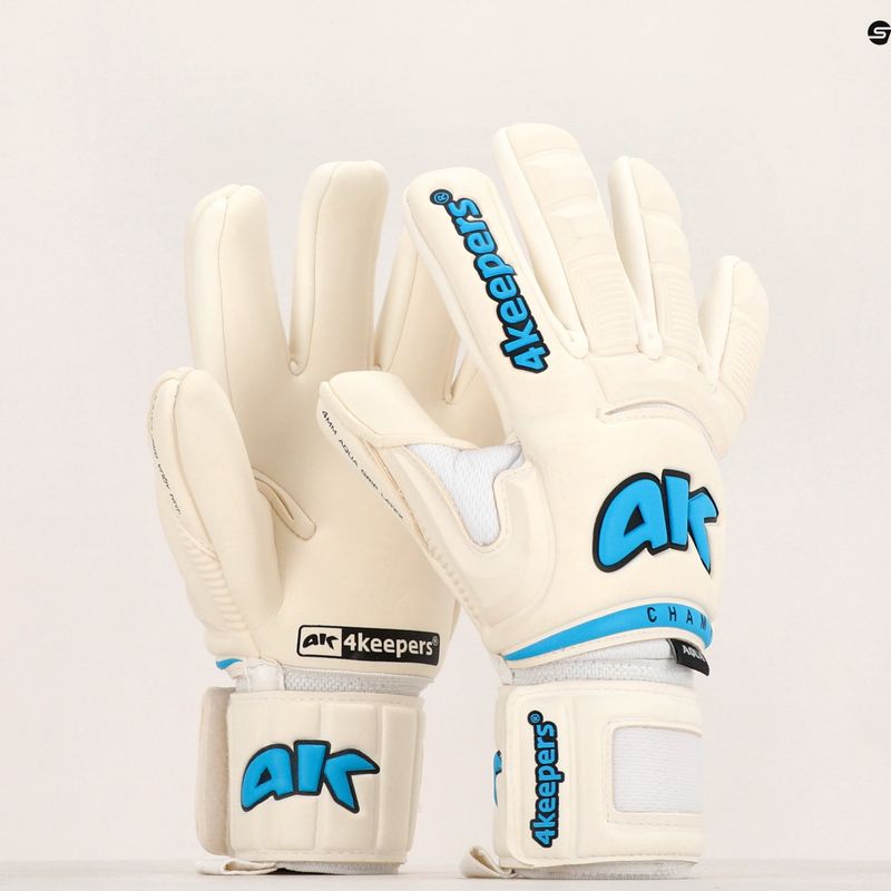 4Keepers Champ Aqua VI goalkeeper glove white 12