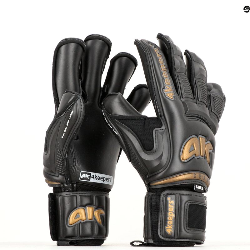 4Keepers Champ Gold Black VI goalkeeper gloves black 5