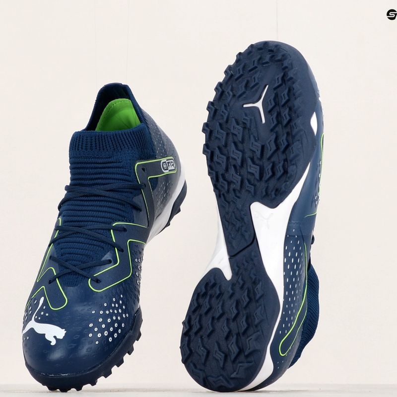 PUMA Future Match TT + Mid Jr children's football boots persian blue/puma white/ultra green 8