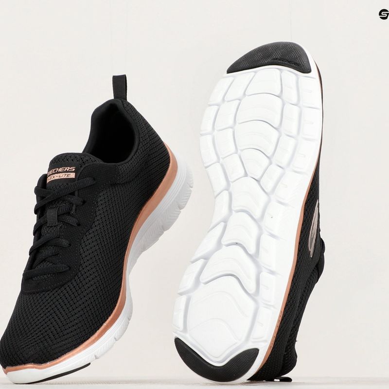 Women's training shoes SKECHERS Flex Appeal 4.0 Brilliant View black/rose gold 9