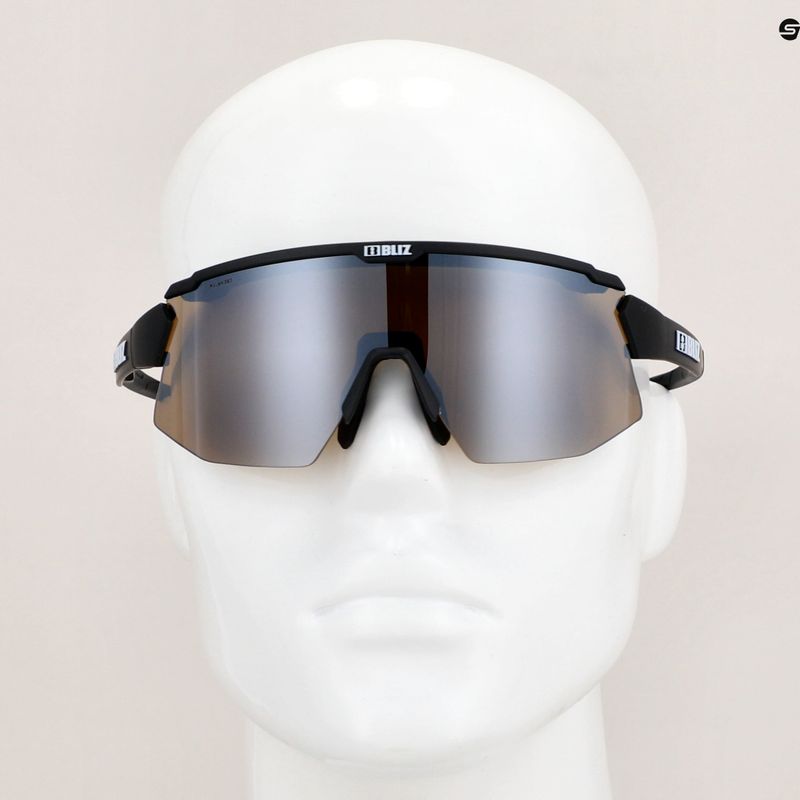 Bliz Breeze Polarized S3+S2 matt black/brown silver mirror/basic orange cycling glasses 7