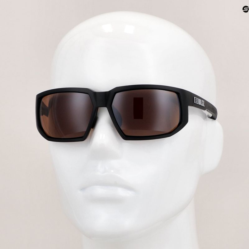 Bliz Arrow Polarized S3 matt black/brown silver mirror cycling glasses 10