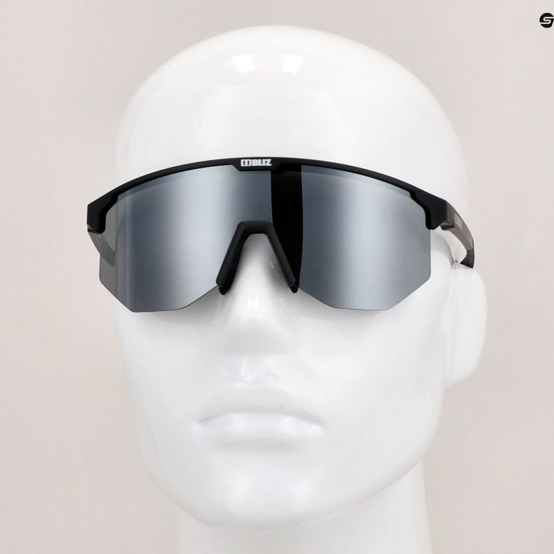 Bliz Hero S3 matt black/smoke silver mirror cycling glasses 13