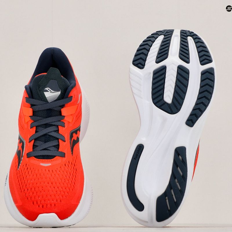 Women's Saucony Ride 15 vizi red/night running shoes 10