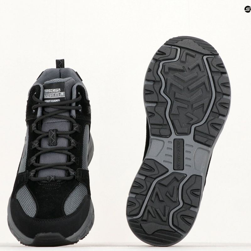 SKECHERS Oak Canyon Ironhide black/charcoal men's trekking shoes 14