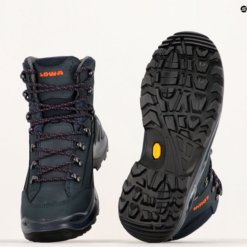 LOWA Renegade GTX Mid navy/orange shoes 14