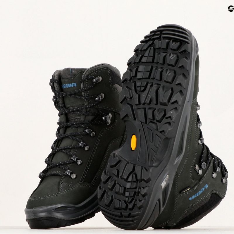 LOWA Renegade GTX Mid anthrazite/stahlblau shoes 10