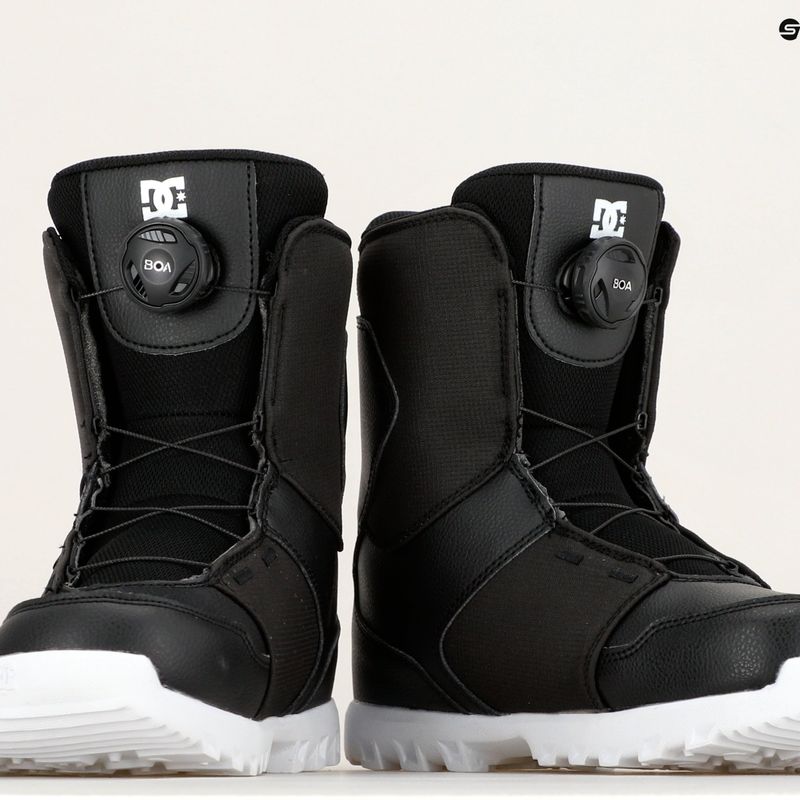 Children's snowboard boots DC Youth Scout Jr black/white 8