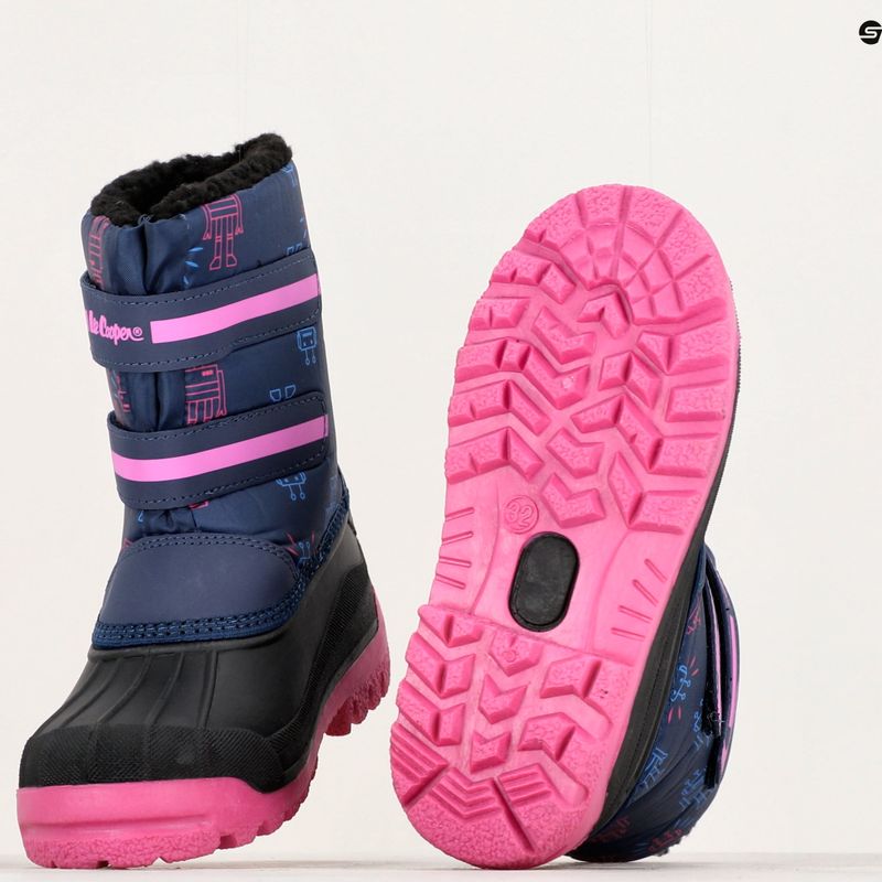 Lee Cooper children's snow boots LCJ-23-44-2007 navy/fuchsia 10