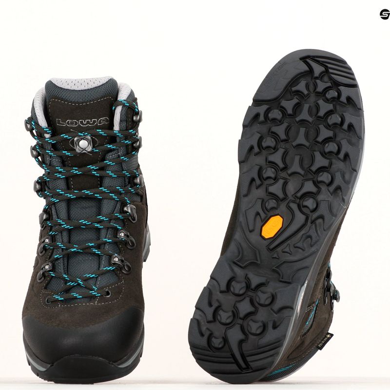 Women's trekking boots LOWA Badia GTX anthracite/blue 8