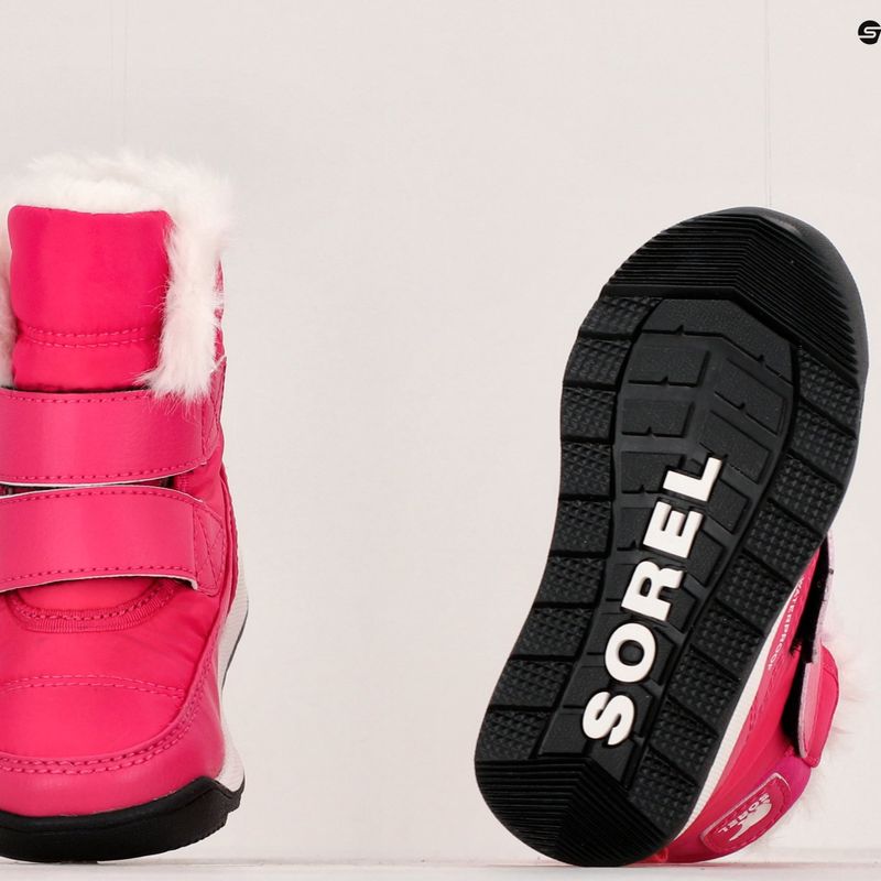 Sorel Whitney II Strap WP cactus pink/black children's snow boots 16