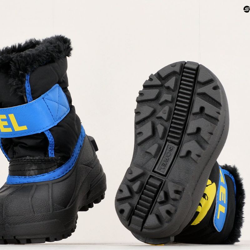 Sorel Snow Commander black/super blue children's snow boots 15