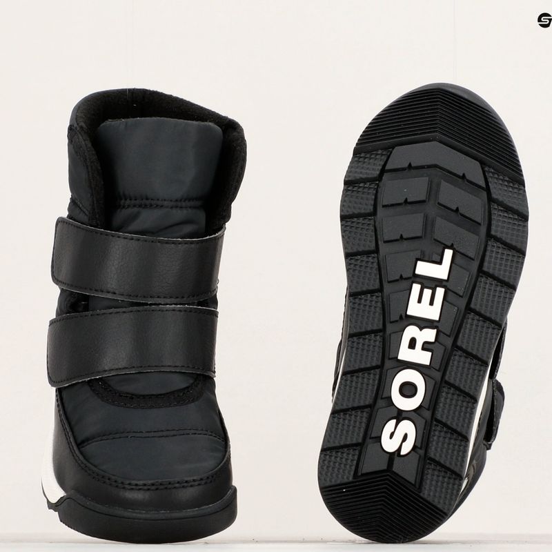 Sorel Whitney II Strap WP junior snow boots black/sea salt 16